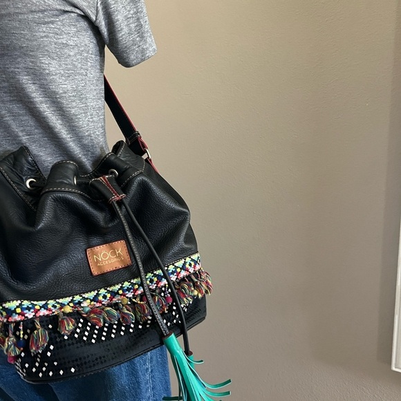 Lovenock NOCK Accesorios Bohemian Leather Crossbody Bag - Picture 3 of 7